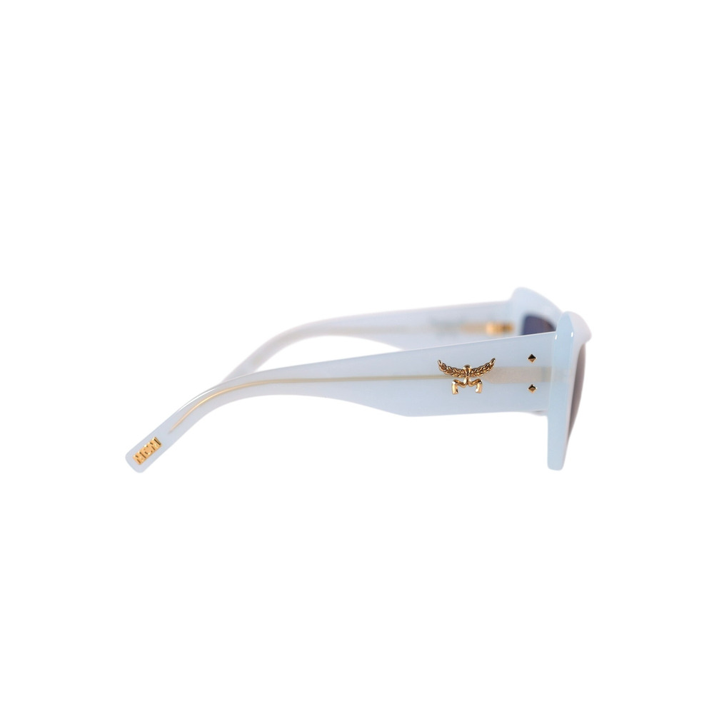MCM Rectangle Cat Eye Sunglasses - Shiny Light Blue / Smoke - NWT - Picture 5 of 10